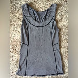 Black and grey lululemon tank top size S